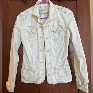 Aeropostale White-Cream Button Jacket